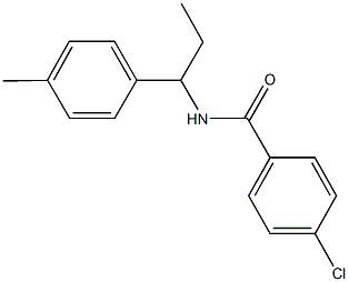 4-chloro-N-[1-(4-methylphenyl)propyl]benzamide 结构式