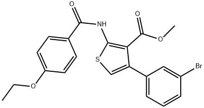 methyl 4-(3-bromophenyl)-2-[(4-ethoxybenzoyl)amino]thiophene-3-carboxylate 结构式