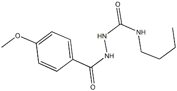 N-butyl-2-(4-methoxybenzoyl)hydrazinecarboxamide 结构式