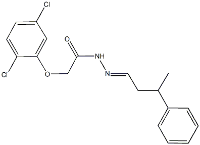 2-(2,5-dichlorophenoxy)-N'-(3-phenylbutylidene)acetohydrazide 结构式