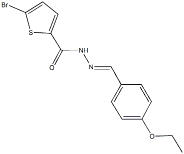 5-bromo-N'-(4-ethoxybenzylidene)-2-thiophenecarbohydrazide 结构式