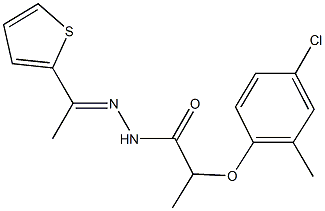 2-(4-chloro-2-methylphenoxy)-N'-[1-(2-thienyl)ethylidene]propanohydrazide 结构式