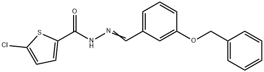 N'-[3-(benzyloxy)benzylidene]-5-chloro-2-thiophenecarbohydrazide 结构式