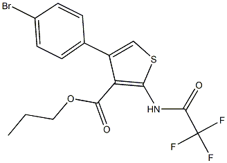 propyl 4-(4-bromophenyl)-2-[(trifluoroacetyl)amino]-3-thiophenecarboxylate 结构式