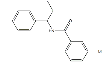 3-bromo-N-[1-(4-methylphenyl)propyl]benzamide 结构式