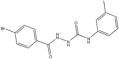 2-(4-bromobenzoyl)-N-(3-methylphenyl)hydrazinecarboxamide 结构式