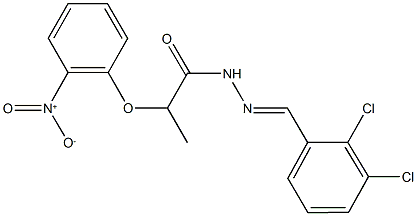 N'-(2,3-dichlorobenzylidene)-2-{2-nitrophenoxy}propanohydrazide 结构式