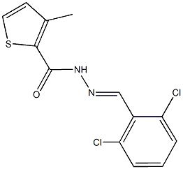 N'-(2,6-dichlorobenzylidene)-3-methyl-2-thiophenecarbohydrazide 结构式