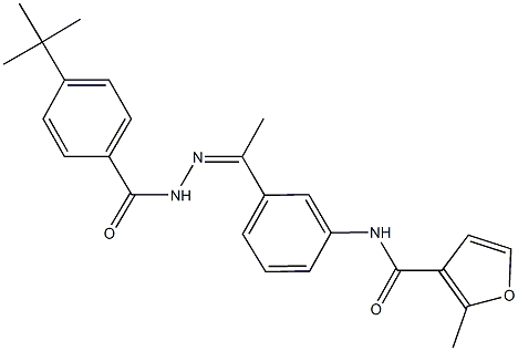 N-{3-[N-(4-tert-butylbenzoyl)ethanehydrazonoyl]phenyl}-2-methyl-3-furamide 结构式