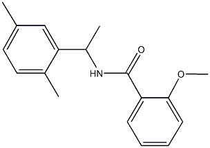 N-[1-(2,5-dimethylphenyl)ethyl]-2-methoxybenzamide 结构式