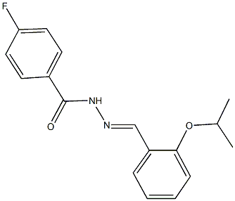 4-fluoro-N'-(2-isopropoxybenzylidene)benzohydrazide 结构式