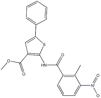 methyl 2-({3-nitro-2-methylbenzoyl}amino)-5-phenylthiophene-3-carboxylate 结构式
