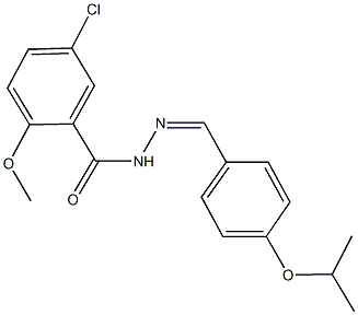 5-chloro-N'-(4-isopropoxybenzylidene)-2-methoxybenzohydrazide 结构式