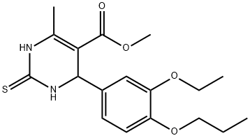 methyl 4-(3-ethoxy-4-propoxyphenyl)-6-methyl-2-thioxo-1,2,3,4-tetrahydro-5-pyrimidinecarboxylate 结构式
