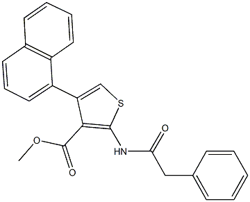methyl 4-(1-naphthyl)-2-[(phenylacetyl)amino]-3-thiophenecarboxylate 结构式