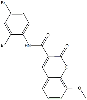 N-(2,4-dibromophenyl)-8-methoxy-2-oxo-2H-chromene-3-carboxamide 结构式