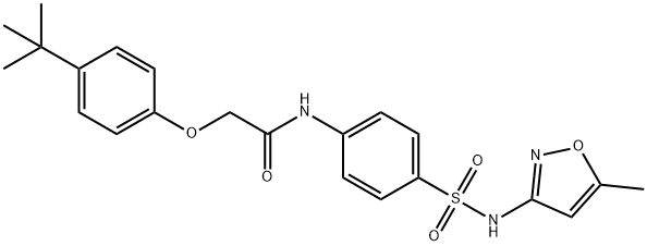 2-(4-tert-butylphenoxy)-N-(4-{[(5-methyl-3-isoxazolyl)amino]sulfonyl}phenyl)acetamide 结构式