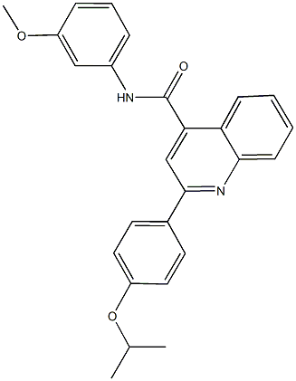 2-(4-isopropoxyphenyl)-N-(3-methoxyphenyl)quinoline-4-carboxamide 结构式