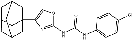 N-[4-(1-adamantyl)-1,3-thiazol-2-yl]-N'-(4-chlorophenyl)urea 结构式