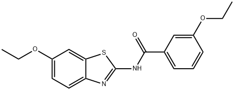 3-ethoxy-N-(6-ethoxy-1,3-benzothiazol-2-yl)benzamide 结构式