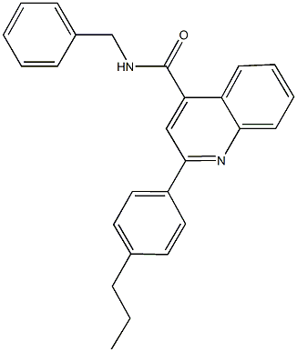 N-benzyl-2-(4-propylphenyl)-4-quinolinecarboxamide 结构式