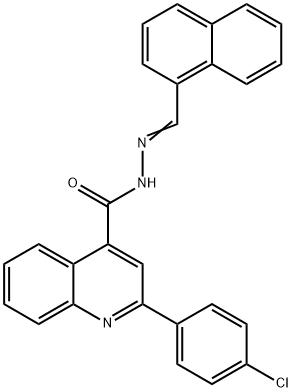 2-(4-chlorophenyl)-N'-(1-naphthylmethylene)-4-quinolinecarbohydrazide 结构式