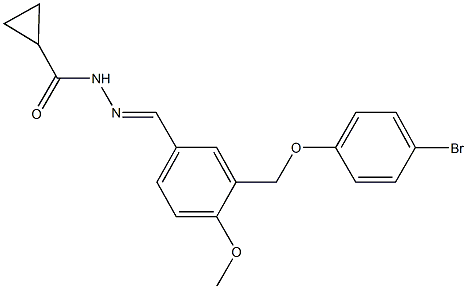 N'-{3-[(4-bromophenoxy)methyl]-4-methoxybenzylidene}cyclopropanecarbohydrazide 结构式