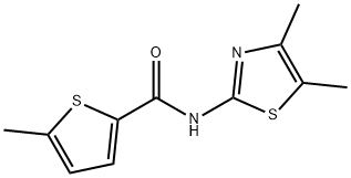 2-Thiophenecarboxamide,N-(4,5-dimethyl-2-thiazolyl)-5-methyl-(9CI) 结构式