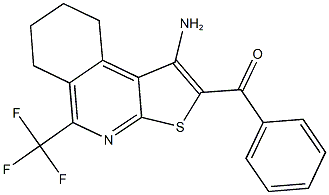 [1-amino-5-(trifluoromethyl)-6,7,8,9-tetrahydrothieno[2,3-c]isoquinolin-2-yl](phenyl)methanone 结构式