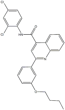 2-(3-butoxyphenyl)-N-(2,4-dichlorophenyl)-4-quinolinecarboxamide 结构式