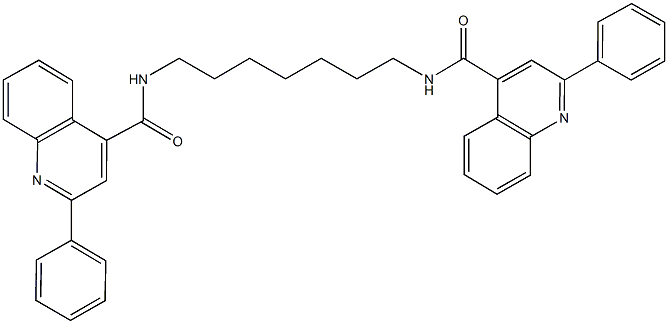 2-phenyl-N-(7-{[(2-phenyl-4-quinolinyl)carbonyl]amino}heptyl)-4-quinolinecarboxamide 结构式