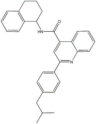 2-(4-isobutylphenyl)-N-(1,2,3,4-tetrahydro-1-naphthalenyl)-4-quinolinecarboxamide 结构式