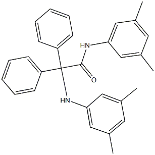 2-(3,5-dimethylanilino)-N-(3,5-dimethylphenyl)-2,2-diphenylacetamide 结构式