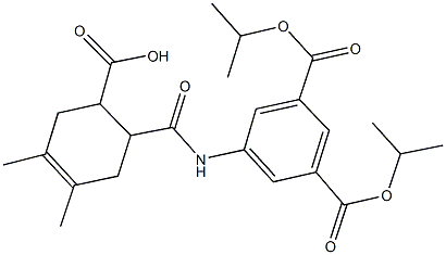 6-{[3,5-bis(isopropoxycarbonyl)anilino]carbonyl}-3,4-dimethyl-3-cyclohexene-1-carboxylic acid 结构式