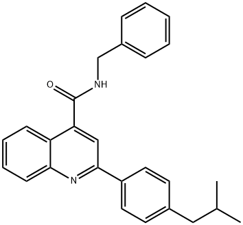 N-benzyl-2-(4-isobutylphenyl)-4-quinolinecarboxamide 结构式