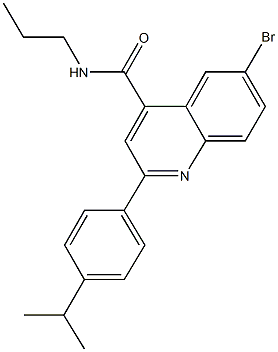 6-bromo-2-(4-isopropylphenyl)-N-propyl-4-quinolinecarboxamide 结构式