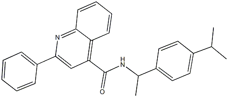 N-[1-(4-isopropylphenyl)ethyl]-2-phenyl-4-quinolinecarboxamide 结构式