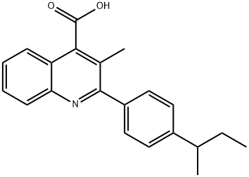 2-(4-sec-butylphenyl)-3-methyl-4-quinolinecarboxylic acid 结构式
