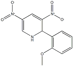 3,5-bisnitro-2-(2-methoxyphenyl)-1,2-dihydropyridine 结构式