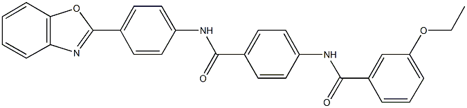 N-(4-{[4-(1,3-benzoxazol-2-yl)anilino]carbonyl}phenyl)-3-ethoxybenzamide 结构式