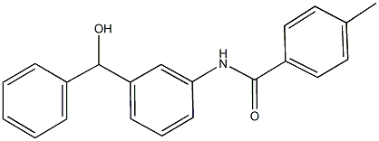 N-{3-[hydroxy(phenyl)methyl]phenyl}-4-methylbenzamide 结构式