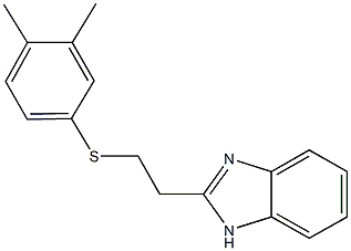 2-(1H-benzimidazol-2-yl)ethyl 3,4-dimethylphenyl sulfide 结构式