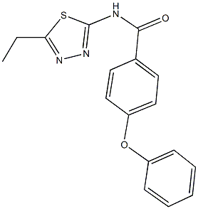 N-(5-ethyl-1,3,4-thiadiazol-2-yl)-4-phenoxybenzamide 结构式