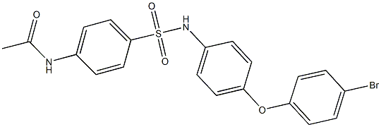 N-(4-{[4-(4-bromophenoxy)anilino]sulfonyl}phenyl)acetamide 结构式