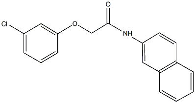 2-(3-chlorophenoxy)-N-(2-naphthyl)acetamide 结构式