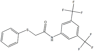 N-[3,5-bis(trifluoromethyl)phenyl]-2-(phenylsulfanyl)acetamide 结构式