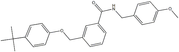 3-[(4-tert-butylphenoxy)methyl]-N-(4-methoxybenzyl)benzamide 结构式