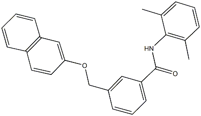 N-(2,6-dimethylphenyl)-3-[(2-naphthyloxy)methyl]benzamide 结构式