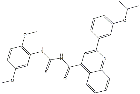 N-(2,5-dimethoxyphenyl)-N'-{[2-(3-isopropoxyphenyl)-4-quinolinyl]carbonyl}thiourea 结构式