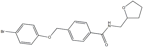 4-[(4-bromophenoxy)methyl]-N-(tetrahydro-2-furanylmethyl)benzamide 结构式